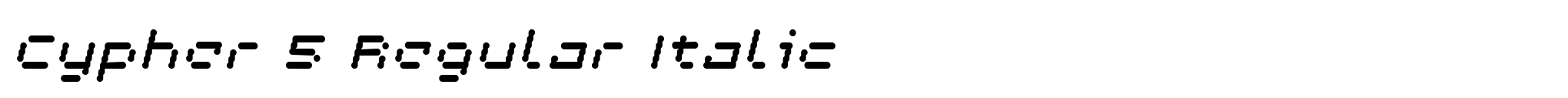 Cypher 5 Regular Italic image